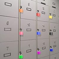 Vista 5 de 6 cerraduras para maleta de 1.25 pulgadas con llaves, candado multicolor con llave, candado de metal pequeño para equipaje, candados con llave