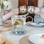 GROSCHE Aberdeen Tea Infuser Teapot & Smart Tea Maker - BPA-Free, Drip-Free Design | Coaster | Easy Brew | Easy Clean Steeper - Ideal Herbal Tea Gift & Holiday Gifts for Tea Lovers, (17.7 oz - 525 ml)