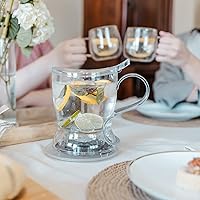 Vista 5 de GROSCHE Aberdeen - Tetera infusora de té y tetera inteligente, sin BPA, diseño sin goteo, posavasos Fácil de preparar Fácil de limpiar