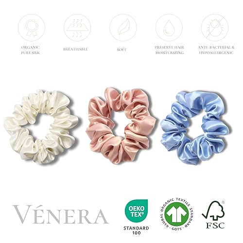 Miniatura 3 de Coleteros de seda de morera 100% pura de 22 momme (azul, blanco, rosa)