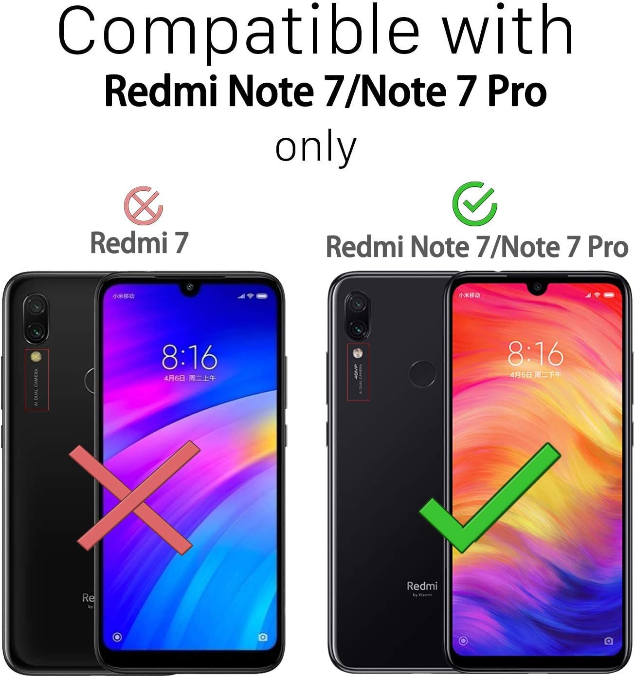 Ferilinso Case for Xiaomi Redmi Note 7 Pro/Xiaomi Redmi Note 7,Ultra [Slim Thin] Scratch Resistant TPU Rubber Soft Skin Silicone Protective Case Cover (Clear)