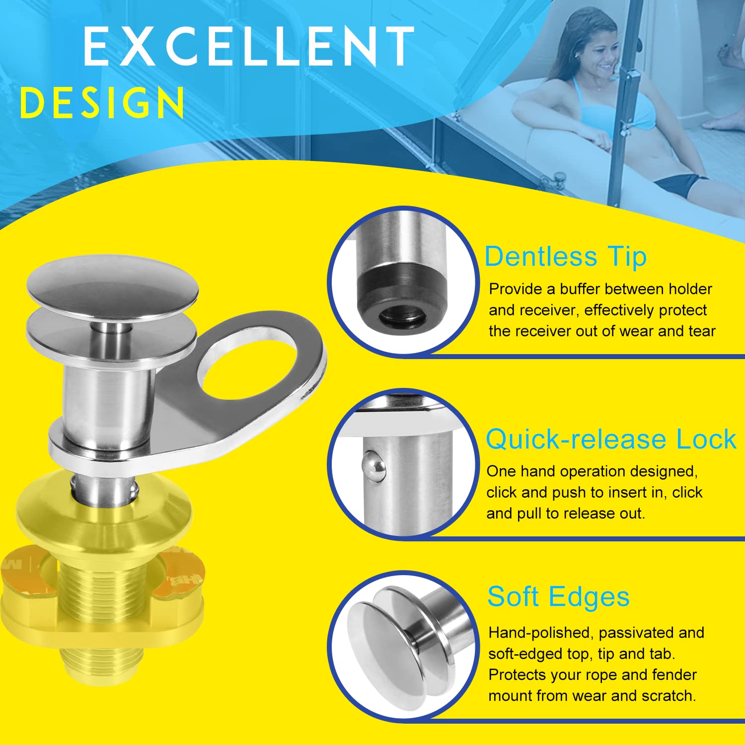 Fishing Pole Phender Pro Quick-Release Fender Holder 316