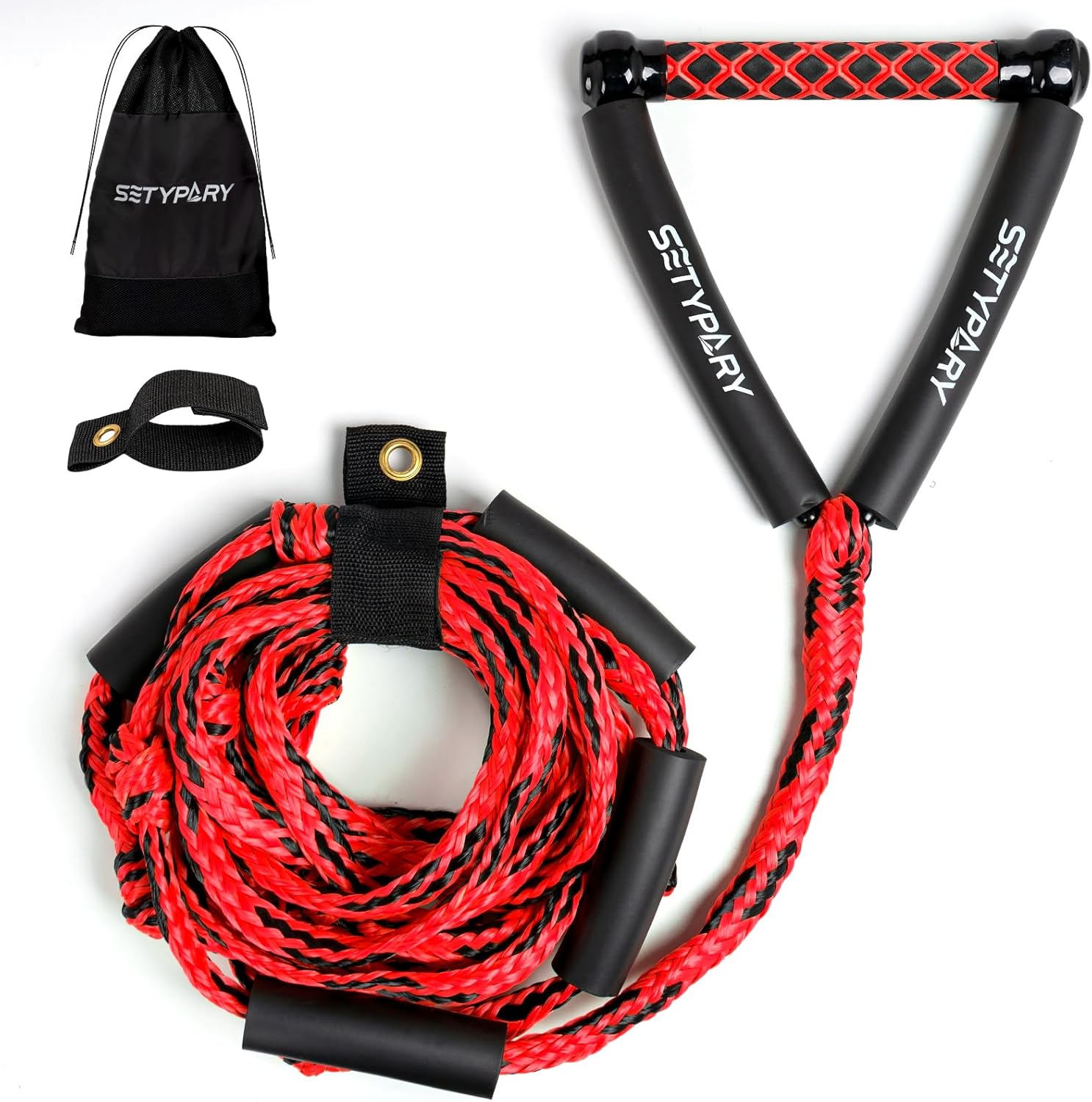 Wakesurf Rope and Handle, 25ft Floating Wake Surf Ropes, Surf Tow Rope for Wakesurfing and Watersports