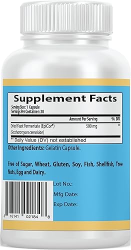 Miniatura 3 de Nature's Immune Powered by EpiCor - 500 mg (60 unidades) Inmunógenos de alto metabolito para un apoyo saludable del sistema inmunológico - Sin OMG,