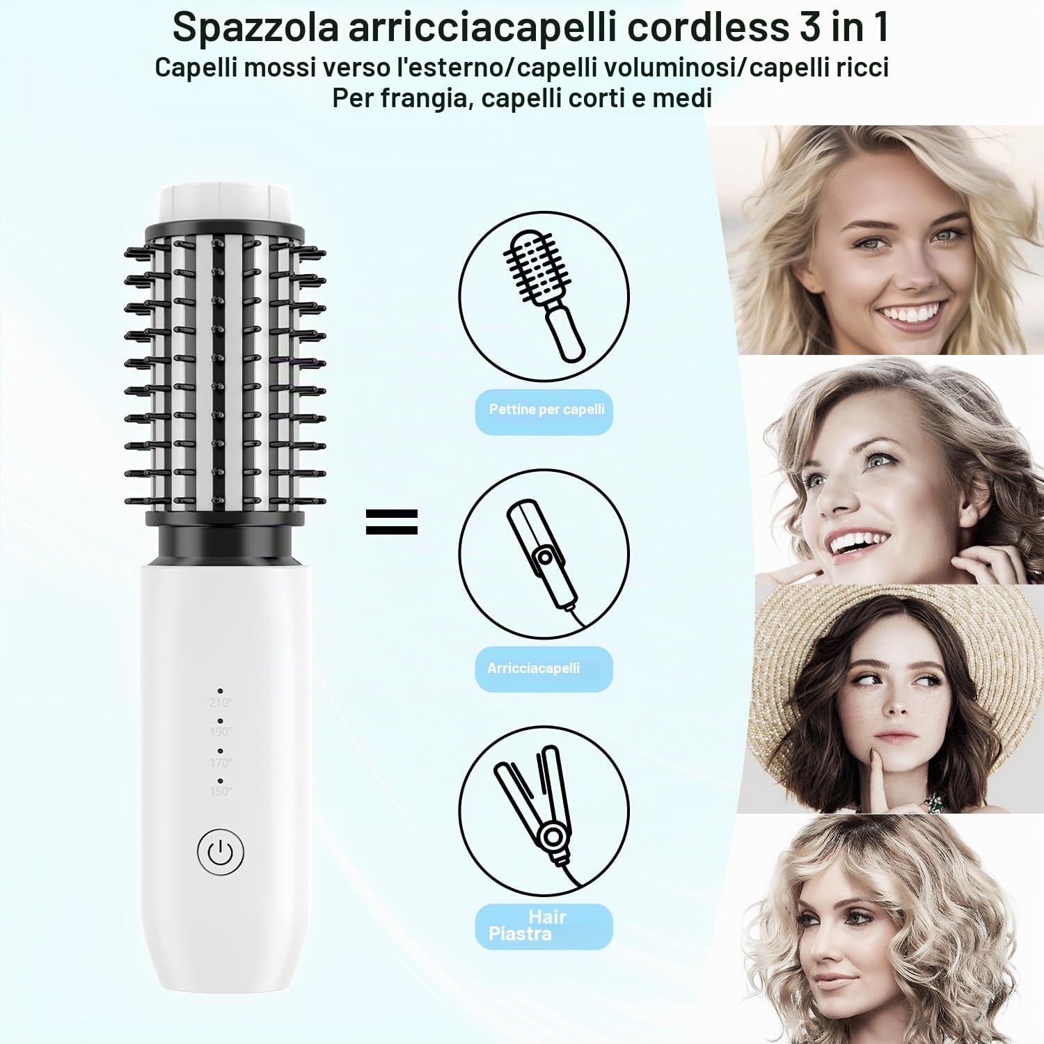 Spazzola Riscaldante Senza Fili, 40mm Thermal Brush