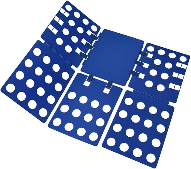 BoxLegend T shirt Clothes Folder Clothes Folding Board Laundry Organizer Easy and Fast for Kid and Adult to Fold Clothes(Version 1 Blue)