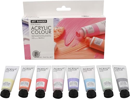 Art Ranger Studio Pastel Acrylic Colour 22 ml (Pack of 8)