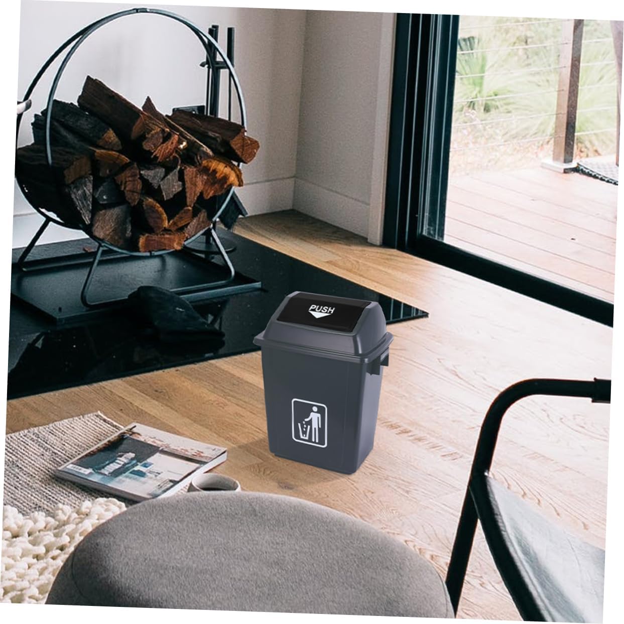 Swing Top Trash Can Lid Replacement Lid for Waste Basket Garbage Can Easy Install