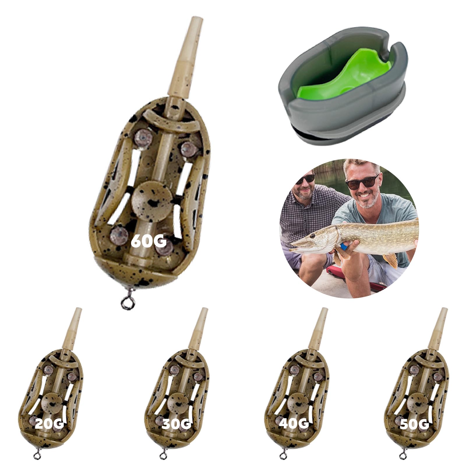 Pasturatore Flat Feeder Con Girella - Blister Da 2 Pezzi Per Pesca