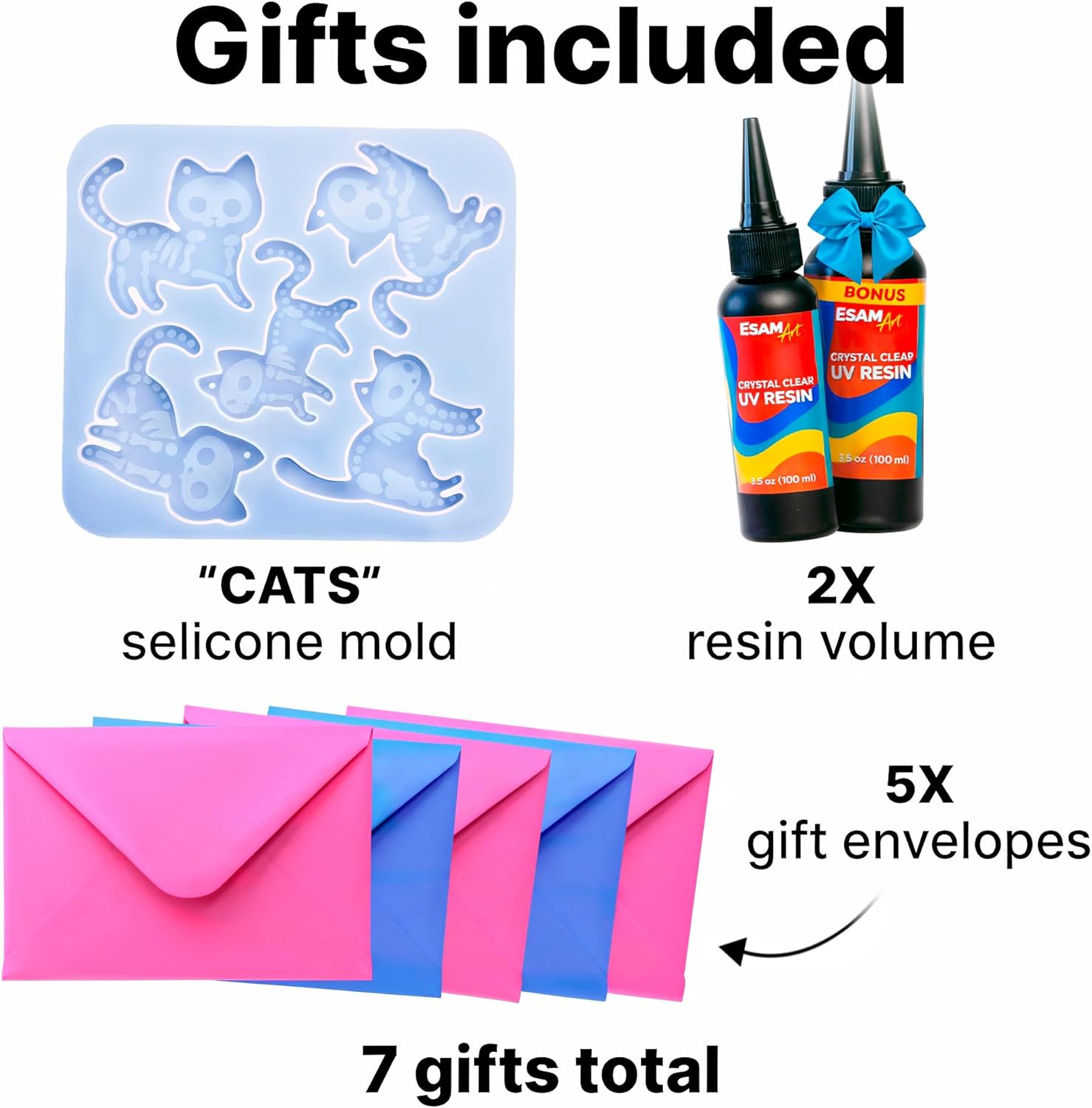 ESAM Group 300 Piece UV Resin Jewelry Making Kit for Kids, Teens & Beginners – Complete Starter Set with UV Lamp, 6 Silicone Molds, 48 Glitter Jars, Pigments, Dried Flowers & Tools