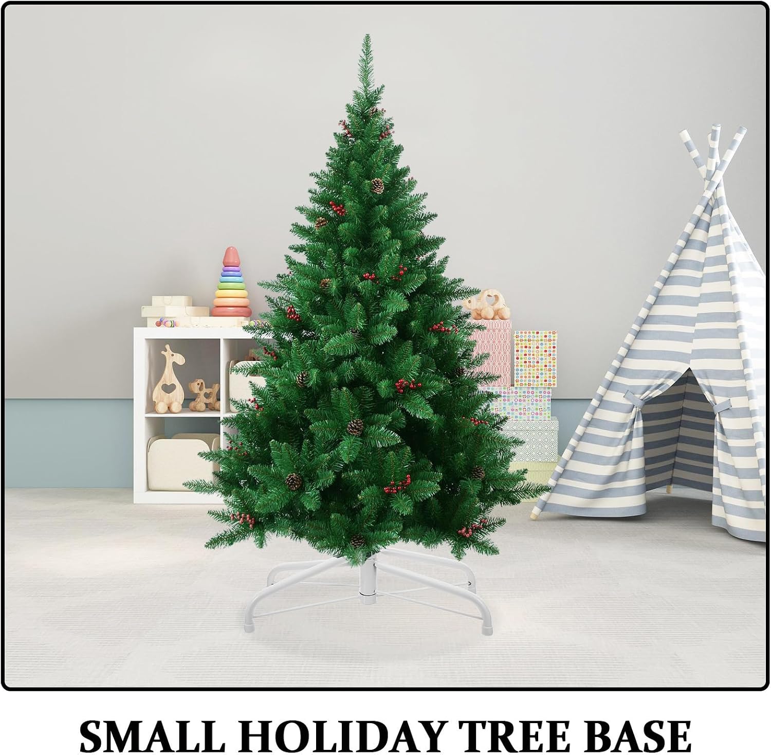 Small Fake Tree Stand Iron Base for Artificial Xmas Trees
