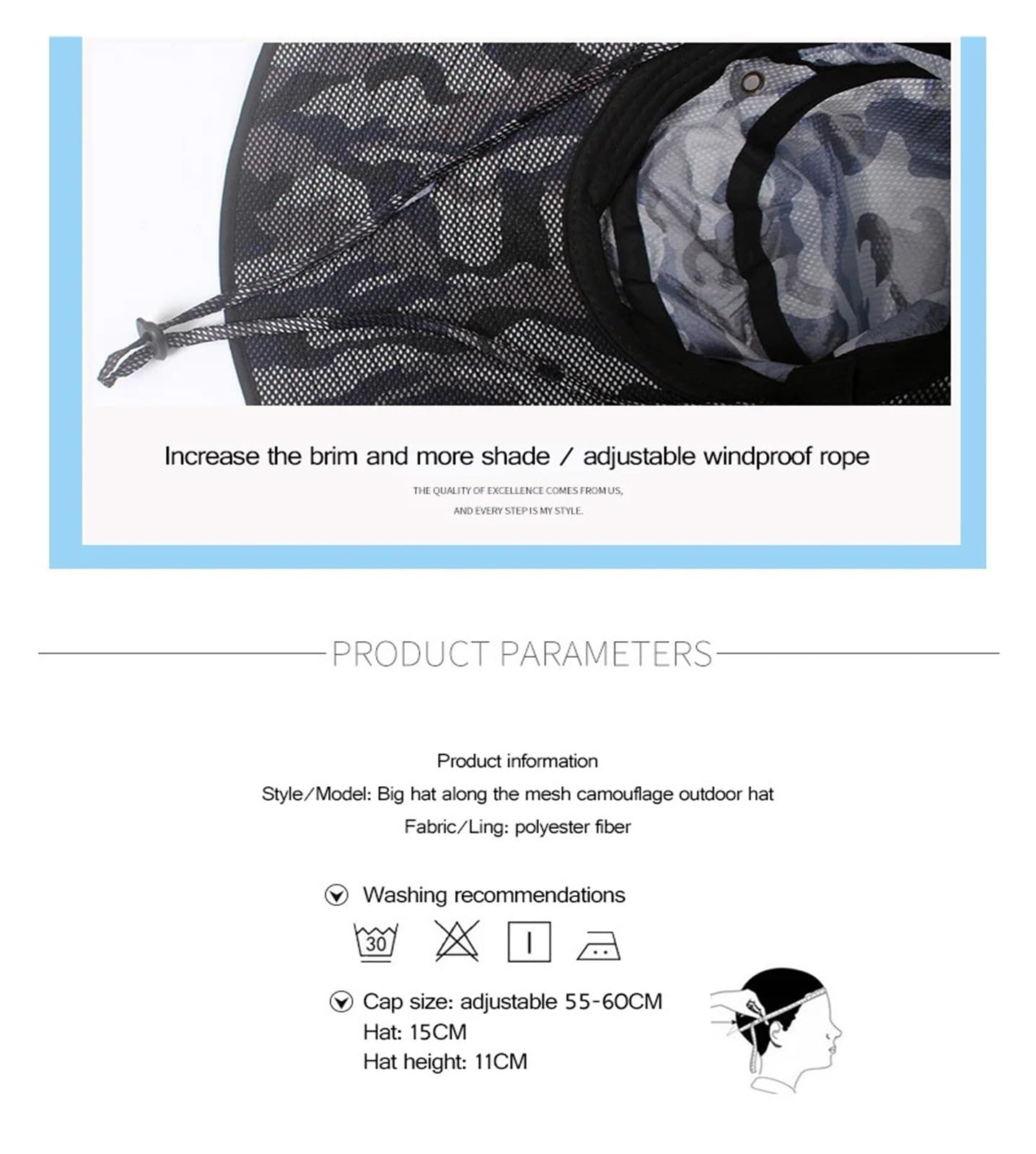 Cappello Pescatore Uomo Cappello Da Uomo Estivo Moda All'aperto Protezione Solare Sole Pesca Visiera