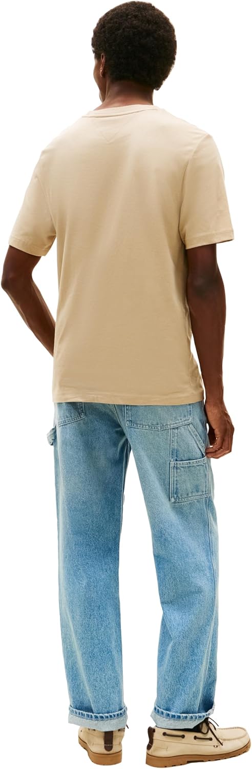 Tommy Hilfiger Men's Short Sleeve Cotton Graphic T-Shirts with Printed Two-Tone Logo Graphic