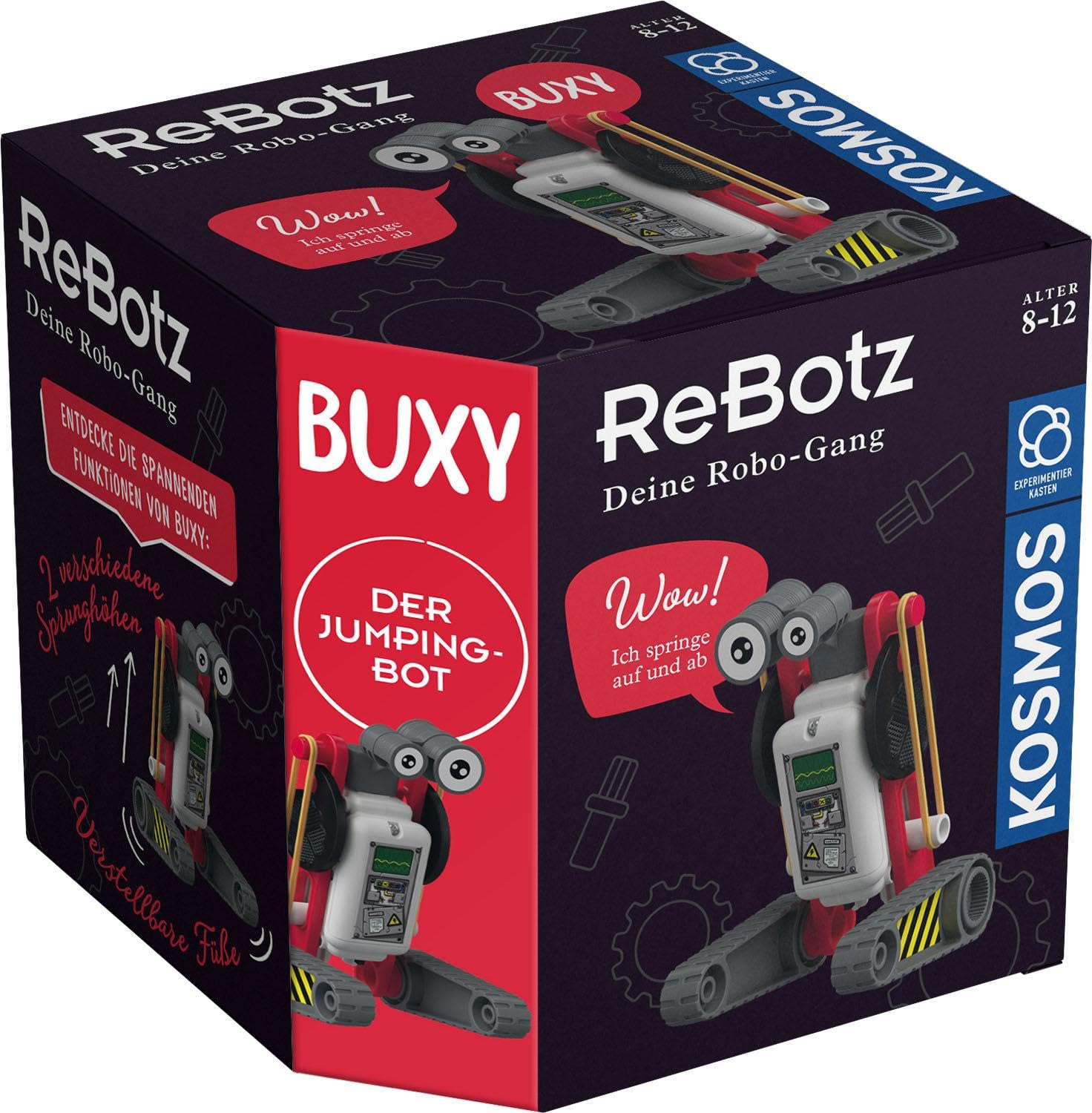 Kosmos 601867 ReBotz Buxy the Jumping Bot, Mini Robot for Building Playing and Collecting for a Robo-Gear, Robot Toy