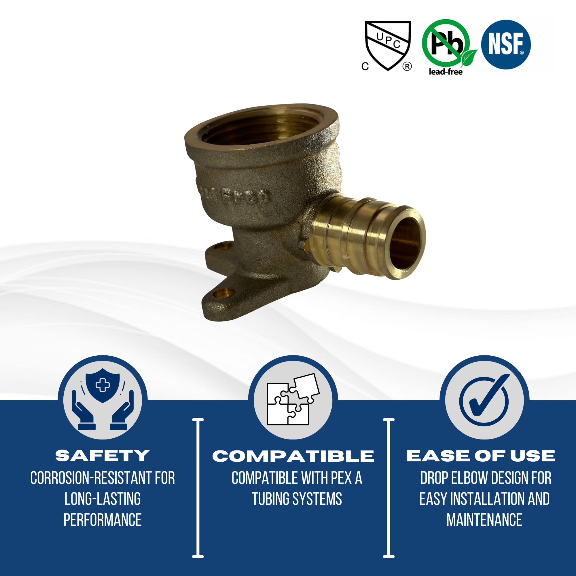 10 codos hembra NPT XFITTING Pex A, 1/2 pulgada x 3/4 pulgadas, 201-1-3 = 10XX