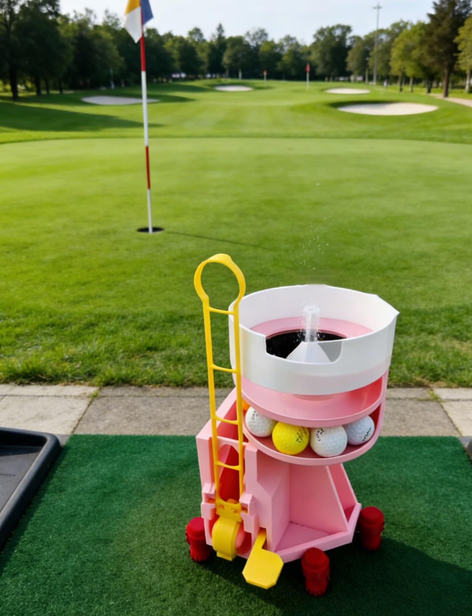 Automatischer Golfballspender – 25 Bälle Kapazität, tragbare Abschlagmaschine für Indoor- und Outdoor-Training und Übung