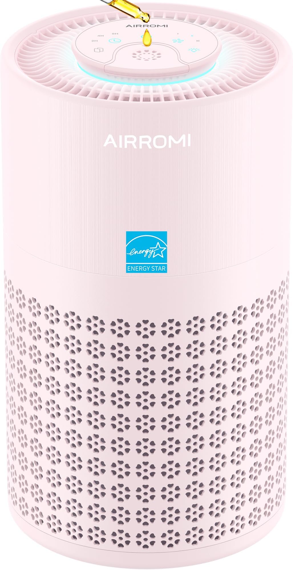 AIRROMI Air Purifier for Bedroom with HEPA 3-in-1 Filter, Pet Air Purifier for Home Cat Pee Smell, Covers Upto 990 Ft², Quiet 360° intake Air Cleaner for pet hair,allergies,Dust,Smoke A20