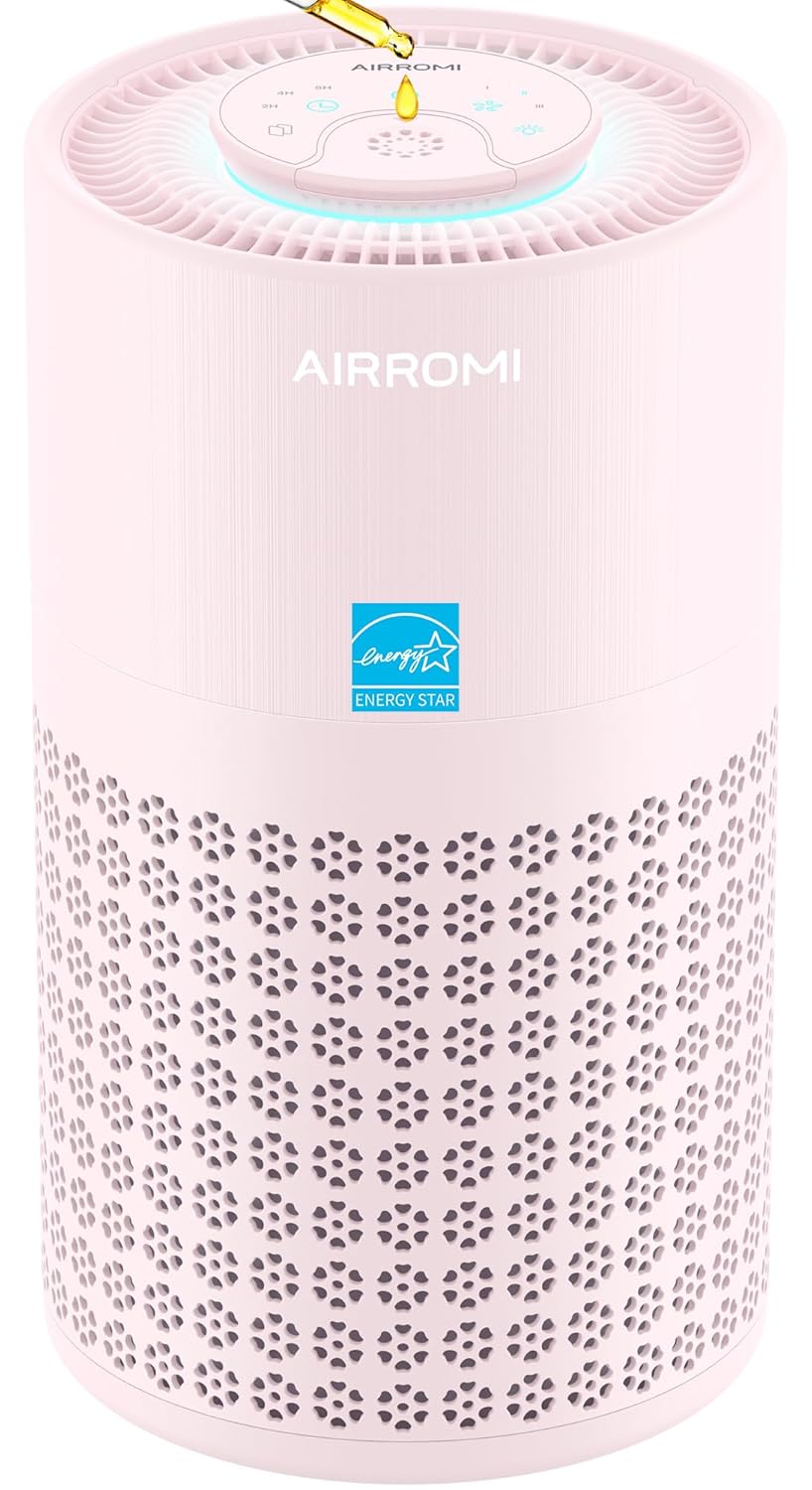 AIRROMI Air Purifier for Bedroom with HEPA 3-in-1 Filter Pet Air Purifier for Home Cat Pee Smell Covers