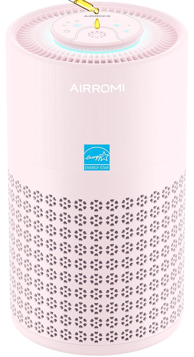 AIRROMI Air Purifier for Bedroom with HEPA 3-in-1 Filter Pet Air Purifier for Home Cat Pee Smell Covers