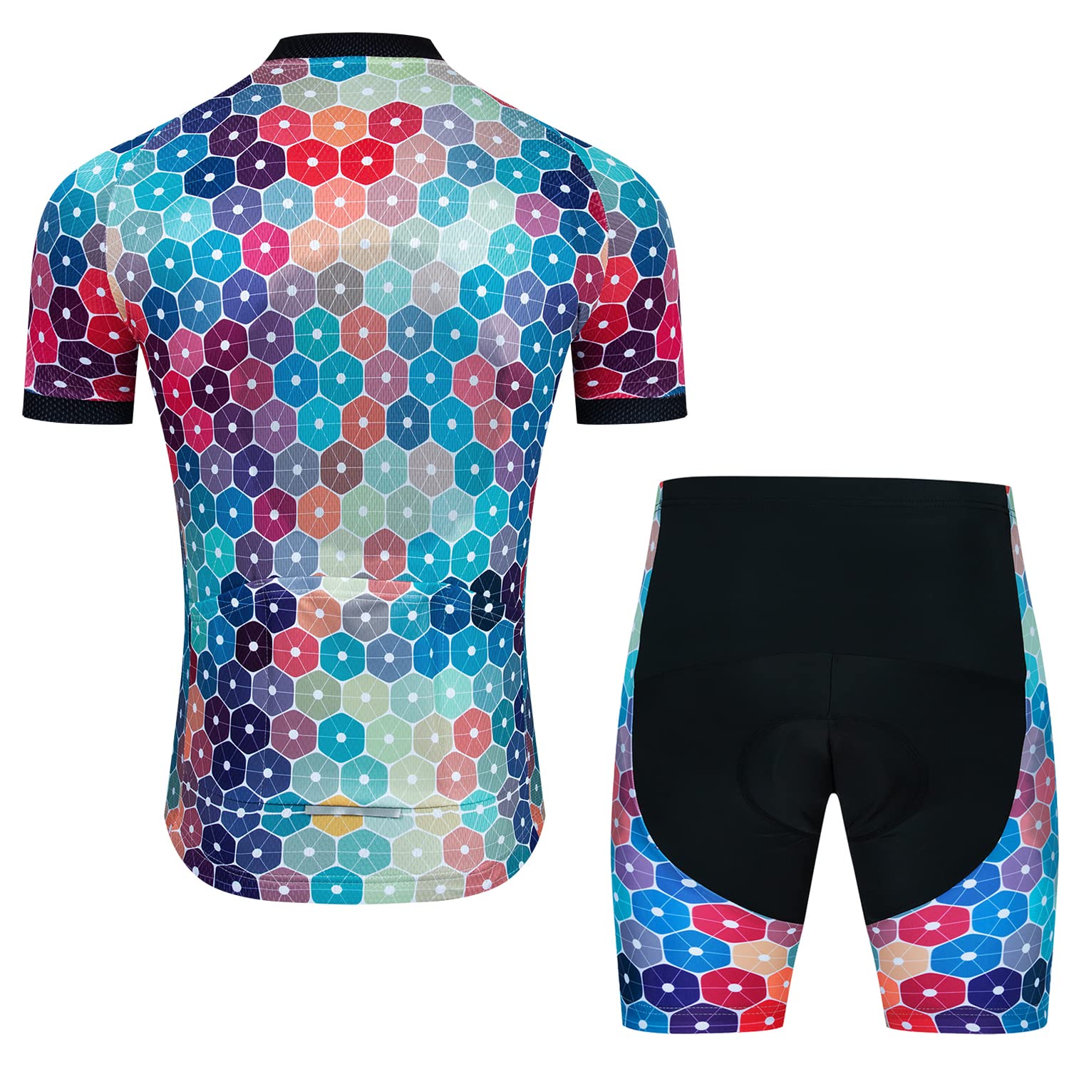 Conjunto deportivo de ciclismo + pantalones cortos acolchados 5D para hombre