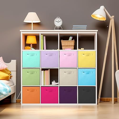 Miniatura 2 de ShellKingdom Contenedores de almacenamiento, cubos de almacenamiento plegables de tela y cajón organizador de almacenamiento de tela para armario