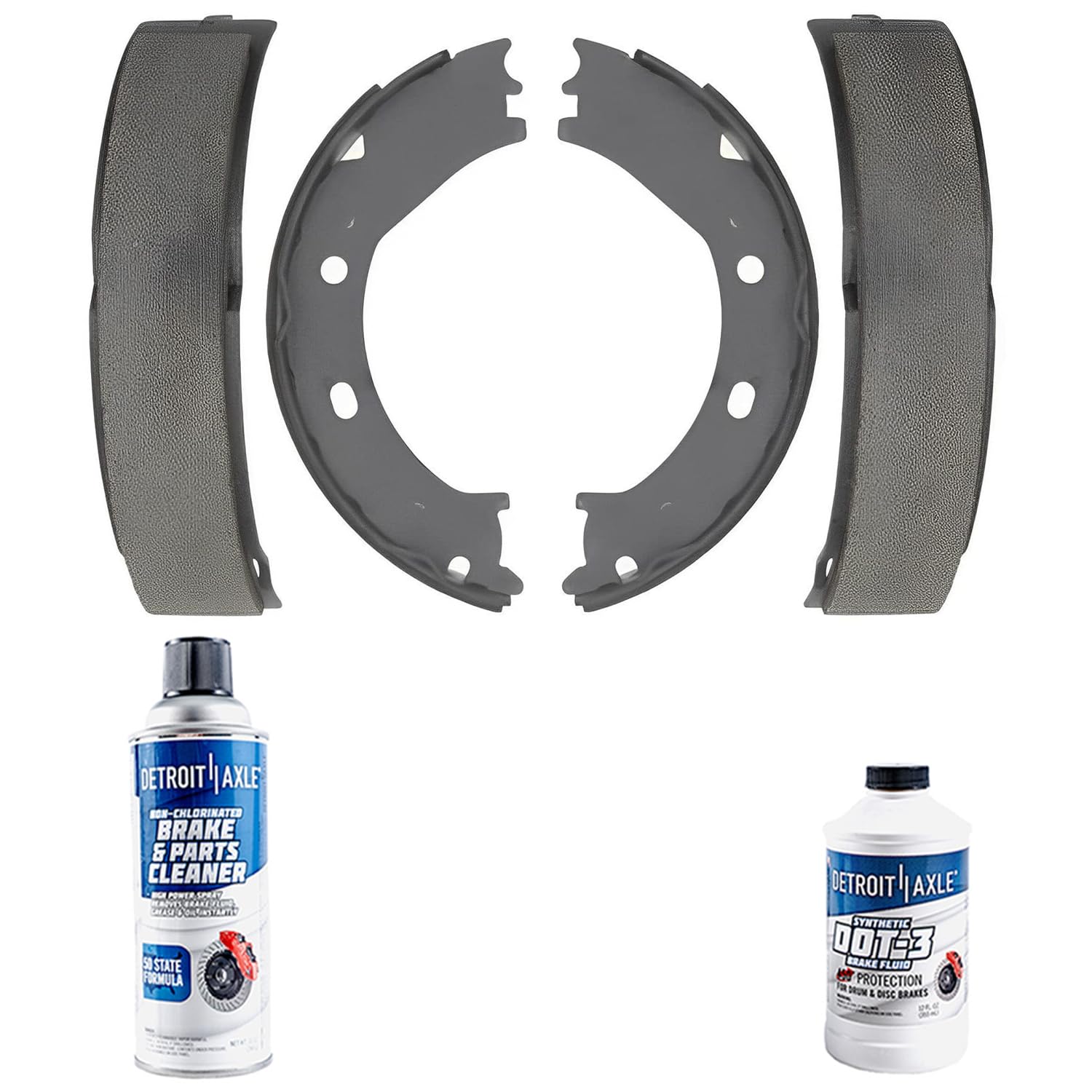 Detroit Axle - Rear Brake Shoes for Chrysler Aspen Ford E-150 Club Wagon