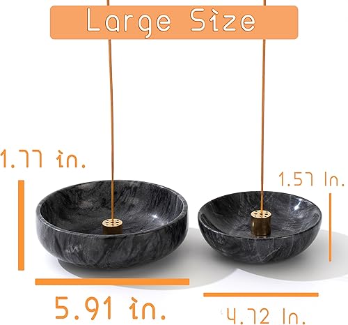 Miniatura 2 de Soporte de incienso 6 en 1, quemador de incienso de mármol, soporte de incienso para palos e incienso de reflujo, palos de salvia, soporte de palo,