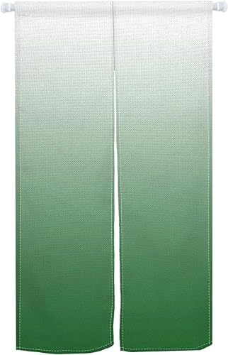 Pnylzzyxh Japanese Noren Doorway Curtain Door Ombre Green 33.5 x 47.3 in