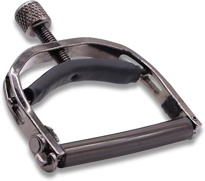 Paige Wide-Neck 6-String Acoustic Guitar Capo Adjustable Tension, Buzz-Free - Smokey Black Finish