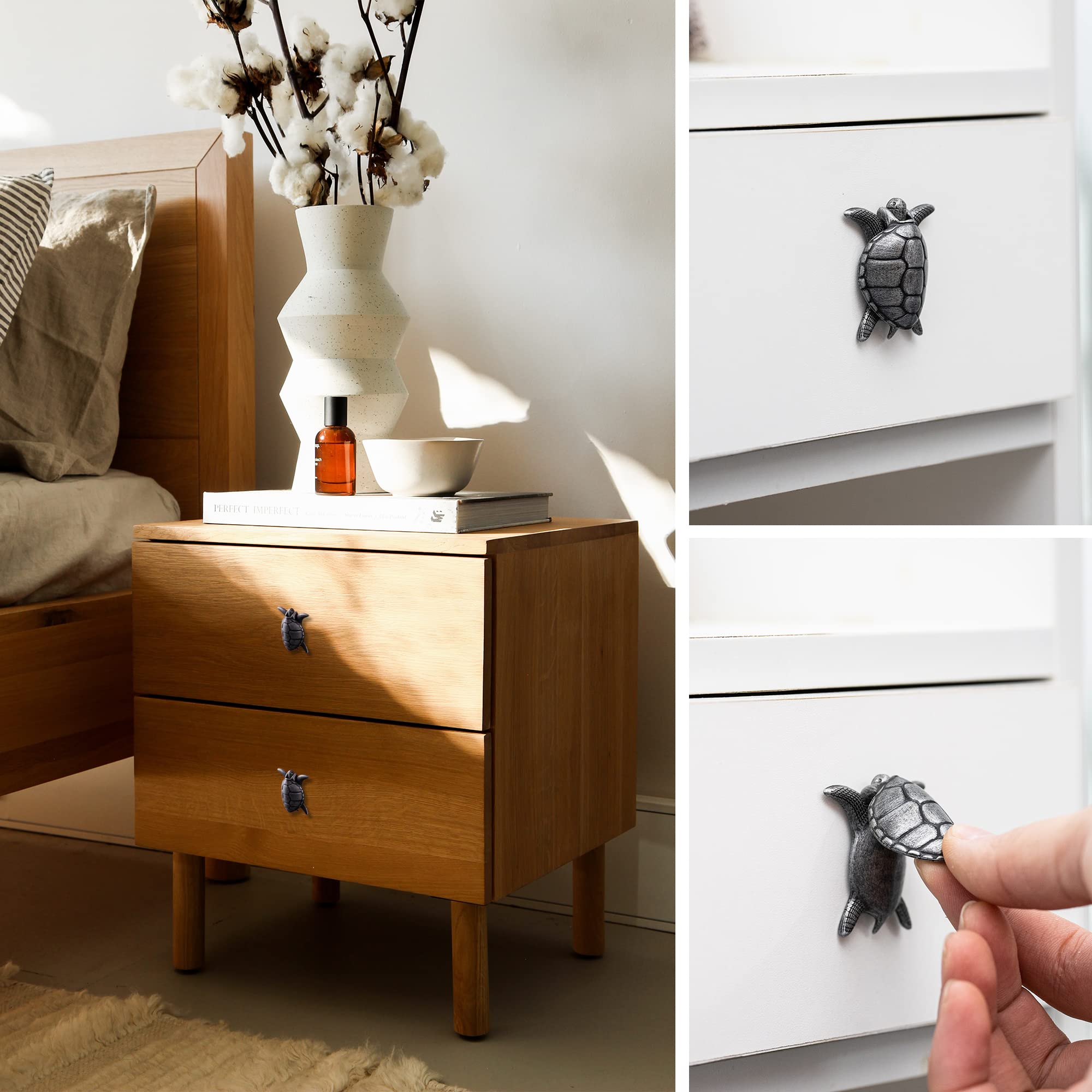 FANYUN 4 Pack Cabinet Knobs Nautical Beach Ocean Theme Home Decor Drawer  Pulls Handles with Screws for Dresser Cupboard Wardrobe Cabinet Kitchen  Turtle Knobs (Ancient Tin) - Amazon.com