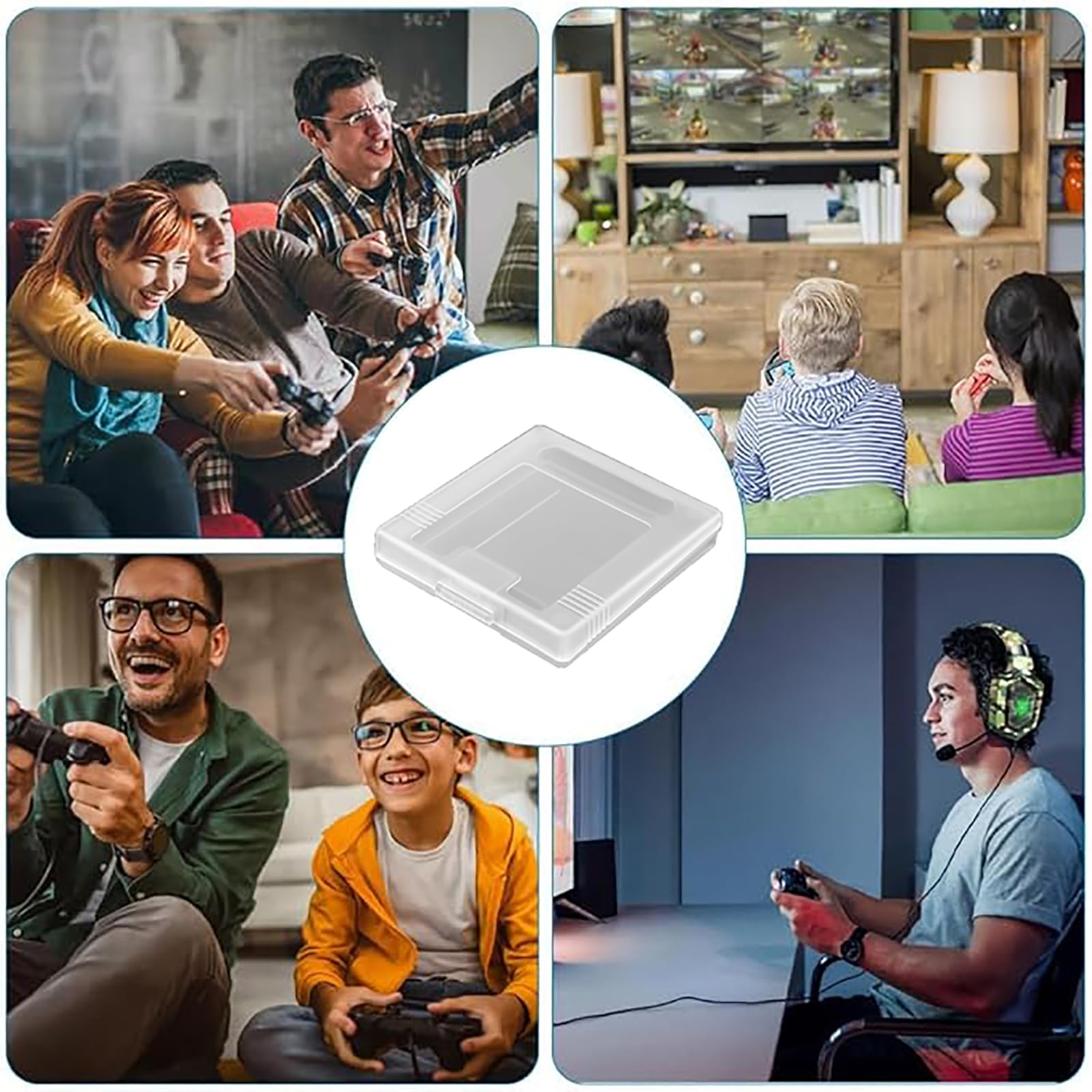 ShanBye Protective Game Cartridge Case,9 PCS Clear White Protective Game Cartridge Case Storage Box Dust Cover Storage Box Compatible with GameBoy Color GBC GB GBP - Image 4
