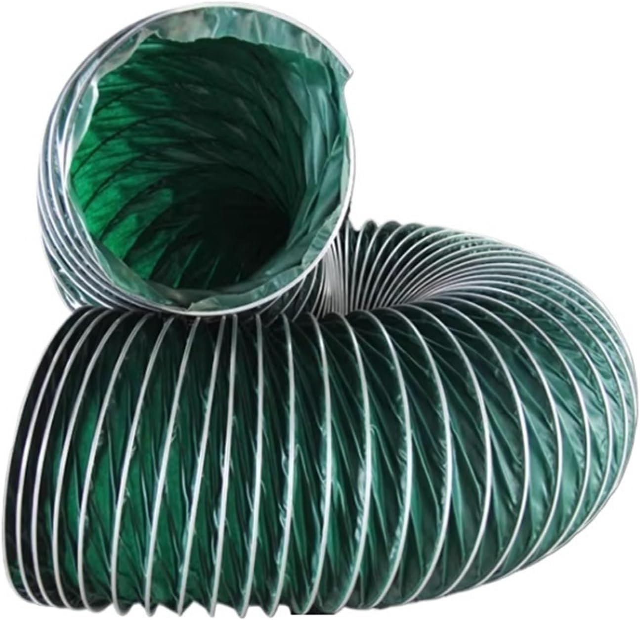 Reuse PVC Flexible Exhaust Fan Hose, 30ft long, large calibre Flame Retardant HVAC Ducting, Easy Storage, Telescopic, for Factories Basements Farms(Diameter - 115 mm)