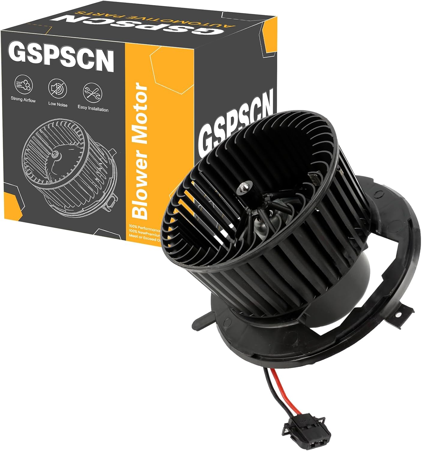 GSPSCN 700241 AC HVAC Heater Blower Motor with Fan for VW 2012-2017 Tiguan，2006-2014 GTI，2005-2018 Jetta，2013-2017 CC，2012-2014 Golf丨Audi 2006-2013 A3,2008-2016 TT - HVAC Heater Blower Motor