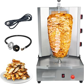 3 Burners Shawarma Machine Commercial Vertical Rotisserie Grill Turkish Doner Kebab Machine for Kitchen Restaurant