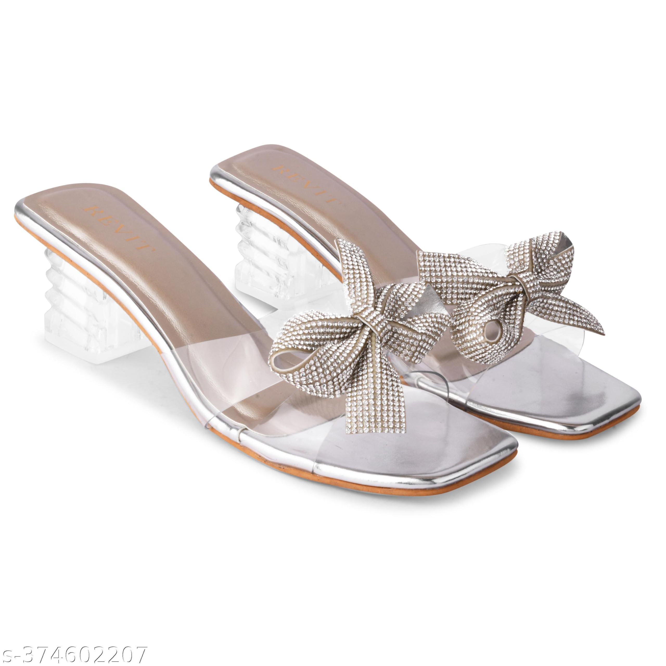 REVIT Women Block Heel Sandal (Silver, 8) (B0D5R7DP72) Amazon Price History, Amazon Price Tracker