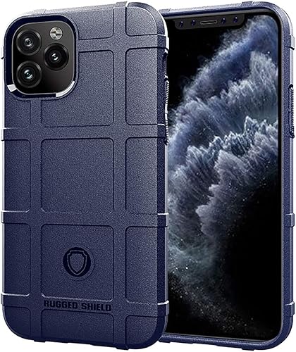 Miniatura 20 de Para iPhone 11 Caso, (Rugged Shield Series) TPU Funda Protectora Táctica Gruesa De Armadura Sólida Para iPhone 11 (6.1 Pulgadas) - Azul Marino Azul