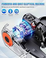 Vista 8 de Under Desk Elliptical Machine, Electric Elliptical Leg Exerciser for Seniors with 12 Adjustable, Portable Quiet Elliptical Exercise Machine, Seated