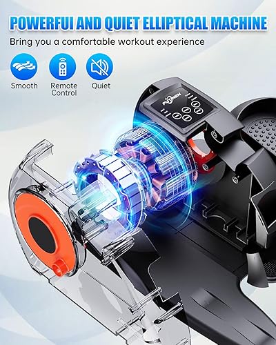 Miniatura 2 de Máquina elíptica para debajo del escritorio, ejercitador eléctrico de piernas elipse como se ve en la televisión para personas mayores con 12