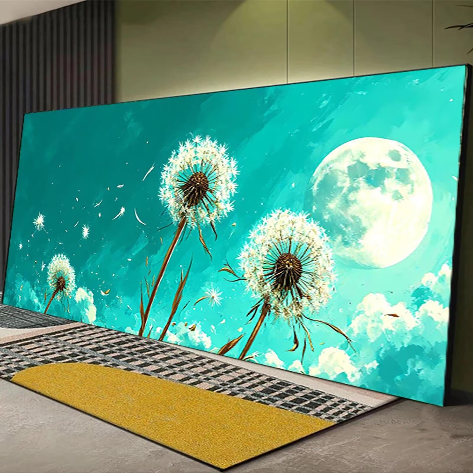 Malen nach Zahlen Kinder Löwenzahn Malen Nach Zahlen Erwachsene, Geschenke für Mädchen Junge Bastelset Set, Malen nach Zahlen Mond | Malen nach Zahlen Ohne Rahmen, (60x120cm) Bastelset Erwachsene 4-2