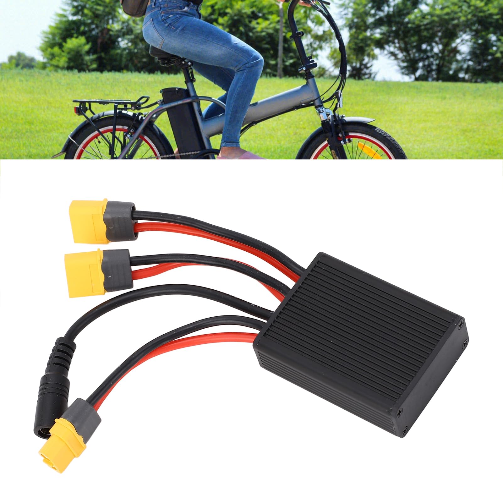 Adaptador de Módulo Paralelo de Batería Dual Interfaz XT60H Adaptador Convertidor de Descarga de Batería Doble 20V-72V 30A para Bicicleta Eléctrica