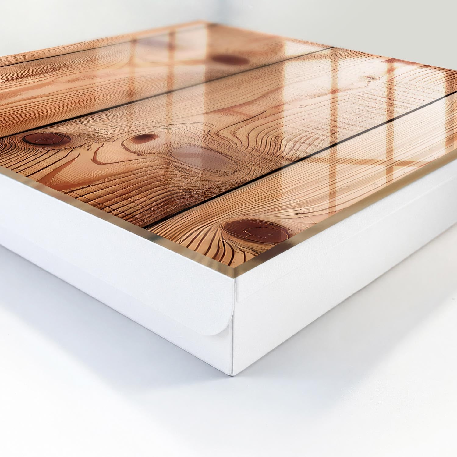 Cassetta portachiavi 30x30 cm Anelli di legno Porta Sinistra Bianco | Appendiabiti | Bacheca | Vetrinetta | Nicchia | Casellario | Armadio | Gancio | Quadro | Mobiletto | Contenitore | Supporto