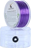 Vista 28 de KONMAY Cuerda elástica de elastano marrón de 0.031 in, cordón elástico suave para abalorios, 450 yardas para pulseras, collares y fabricación