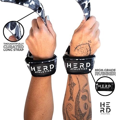 Miniatura 2 de Lifting Wrist Straps  23" Length x 1.5" Width  Padded Neoprene Cotton Straps for Weightlifting, Powerlifting, Functional Training, Strength Training