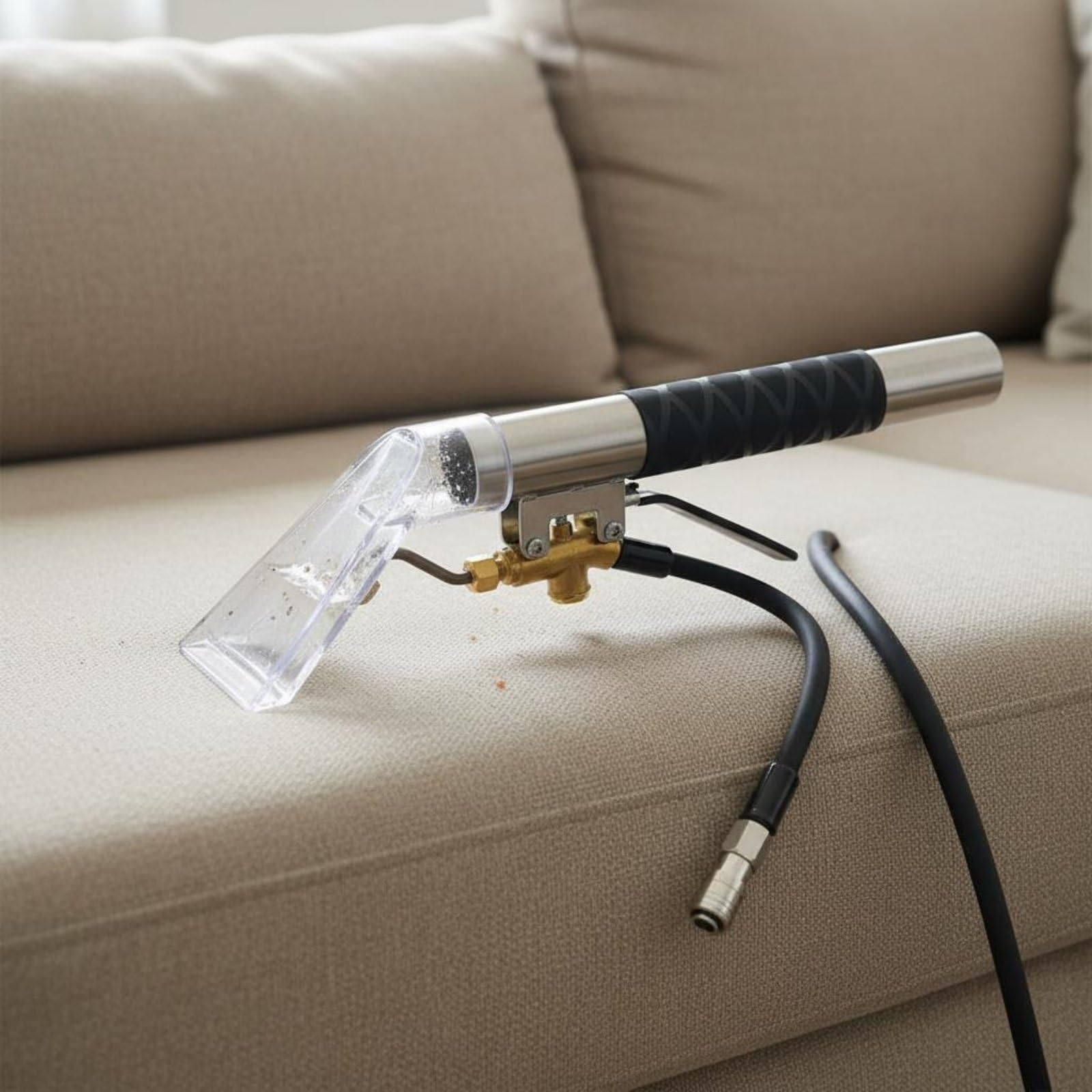 Steam Cleaning Head Accesorio de Limpieza Profunda Cabezal Extractor Transparente Mango Cómodo para Uso Resistente a Alta Temperatura Adecuado para, Grande E Conector Rápido Hembra 20SF