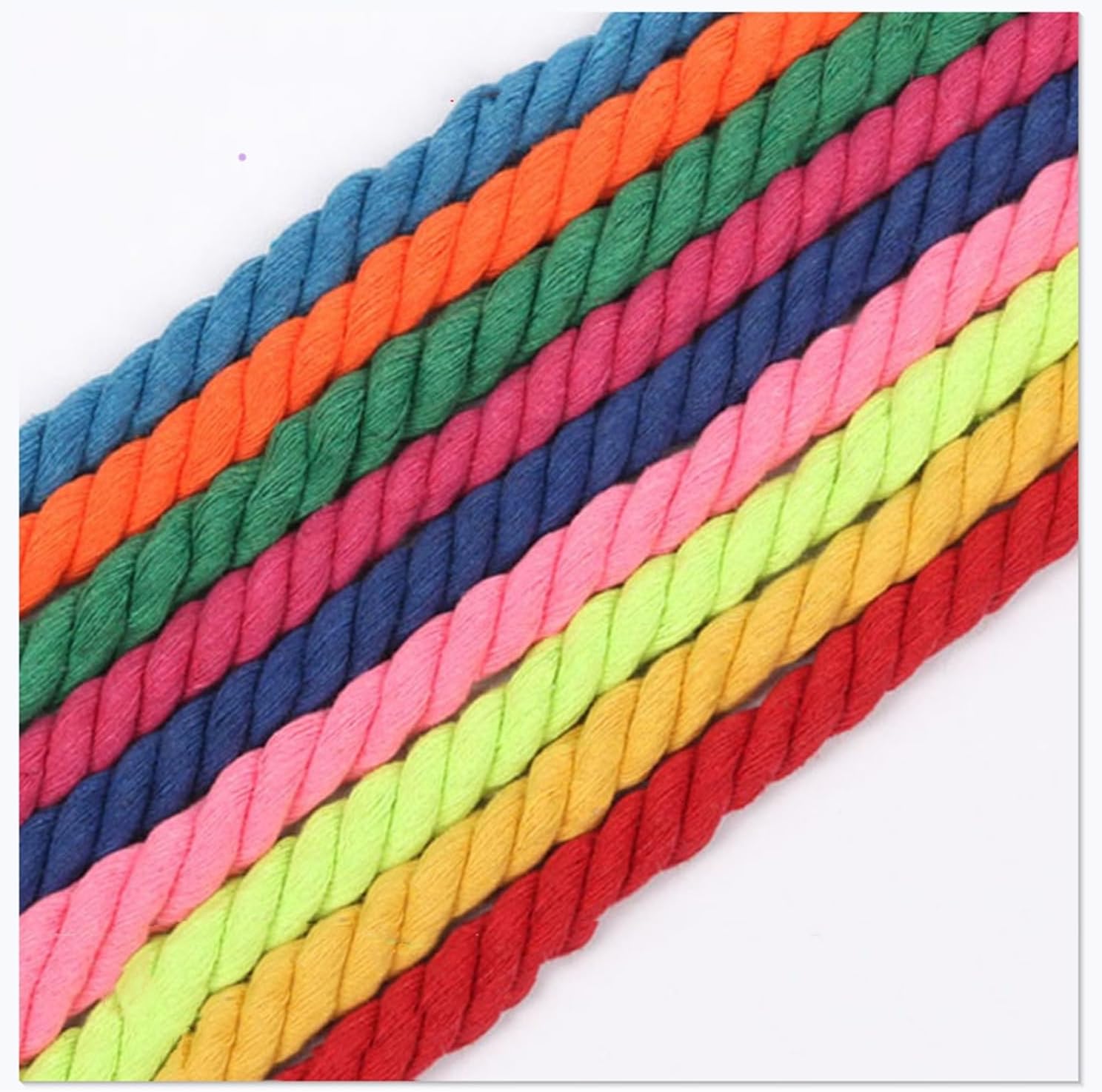 2 Meters 12mm 3 Strands Twisted Colorful Cotton Rope/Rope for Bags Home Decoration DIY Textile Accessories(Beige)