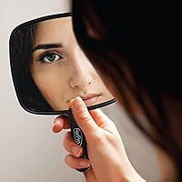 Vista 5 de ForPro Professional Collection Espejo de mano extra grande con asa, 9 pulgadas de ancho x 12 pulgadas de largo, espejo de mano multiusos con reflejo