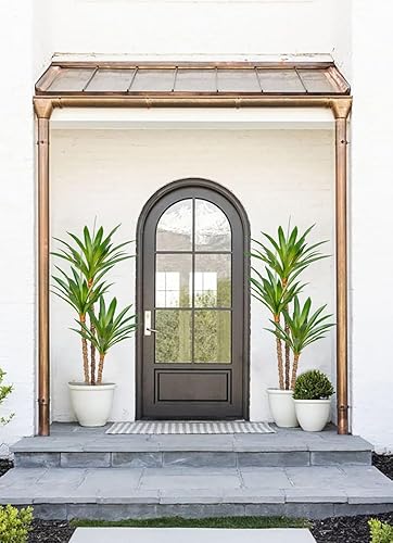 Miniatura 5 de Árbol artificial para interiores de 5.57 pies, árbol de yuca tropical falso con 3 cabezas en maceta, plantas falsas de dracaena, palmera en maceta,