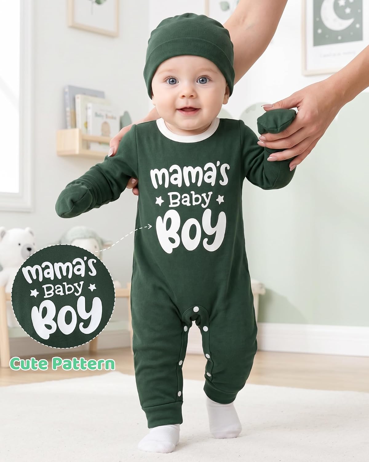 NZRVAWS Baby Boy Clothes Newborn Outfits Infant 0-12 Months Footies 11 PC