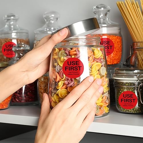 Vista 38 de Epakh 2000 calcomanías de uso para servicio de alimentos, etiquetas de control de inventario de 1.5 pulgadas para restaurante, adhesivo permanente