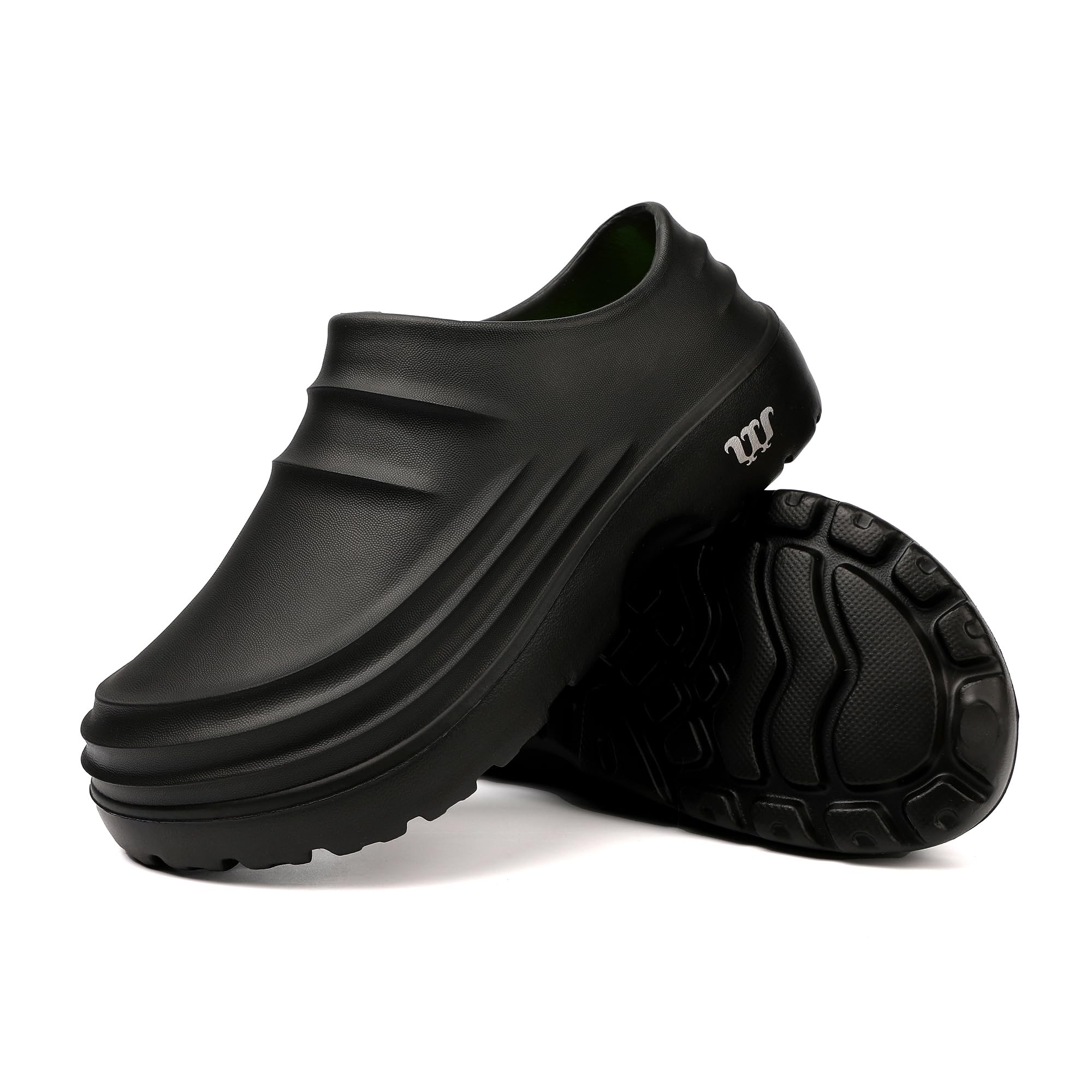 Photo 1 of Armadillo Chef Clogs for Men and Women, Slip Resistant Waterproof Lightweight Work Shoes for Kitchen, Restaurant, Nursing and Food Service (J802 Black, Adult, Men, 10, Numeric, US Footwear Size System, Wide)